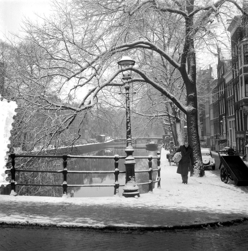 Sneeuwplaatje van Amsterdam, Heerengracht, Bestanddeelnr 906-3226