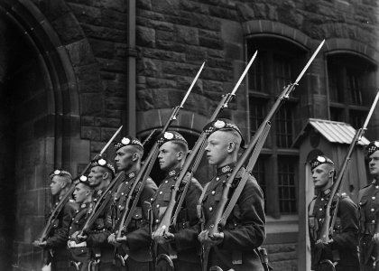 Soldaten staan op wacht, Bestanddeelnr 190-1036