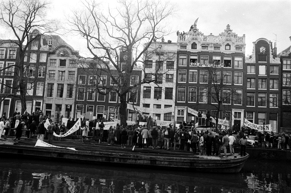 Solidariteits demonstratie in Amsterdam voor de krakers de Groote Koper aan de K, Bestanddeelnr 930-6413