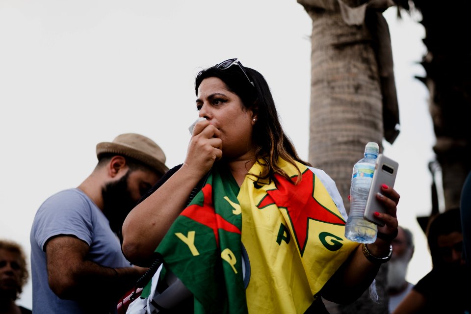 Solidarity protest for Rojava organized by Kurdish Jews on October 15th 2019 in Tel Aviv, Israel 02
