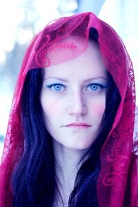 Blue eyes face cold