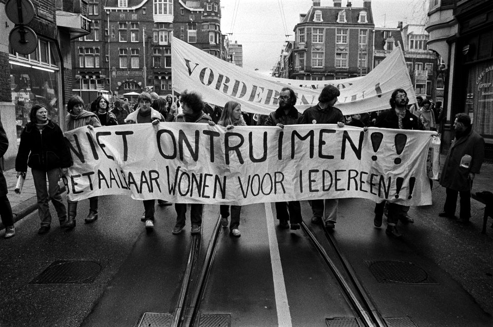 Solidariteits demonstratie in Amsterdam voor de krakers de Groote Koper aan de K, Bestanddeelnr 930-6412