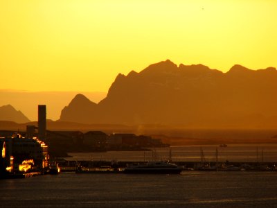 Solnedgang Bodø havn