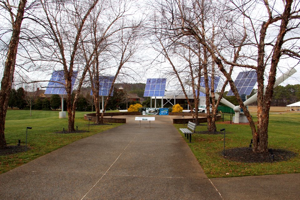Solar arrays at the Tellus Science Museum, Jan 2017