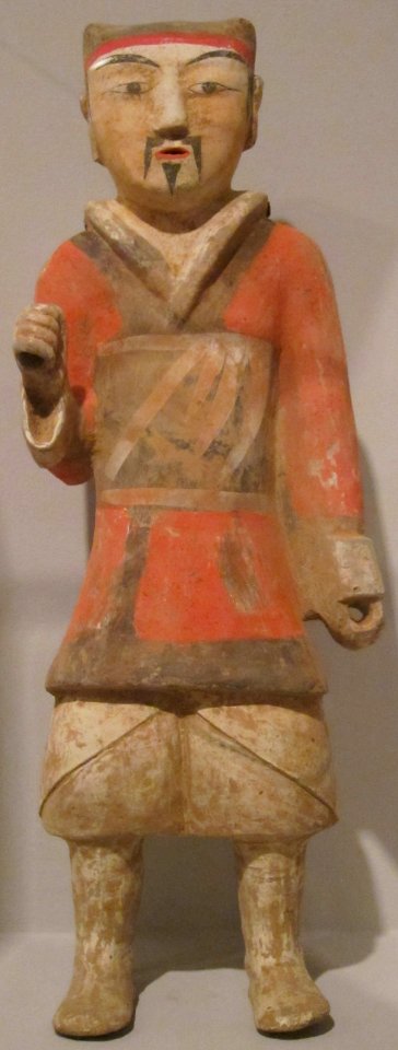 Soldier, Han dynasty, earthenware with polychrome, Honolulu Museum of Art
