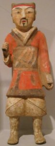Soldier, Han dynasty, earthenware with polychrome, Honolulu Museum of Art photo