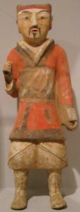 Soldier, Han dynasty, earthenware with polychrome, Honolulu Museum of Art