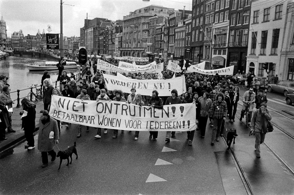 Solidariteits demonstratie in Amsterdam voor de krakers de Groote Koper aan de K, Bestanddeelnr 930-6411