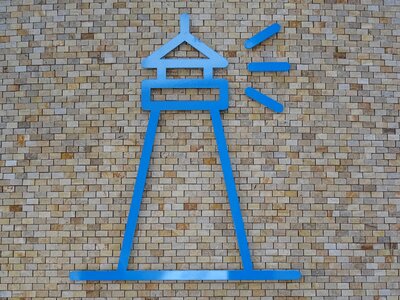 Cafe blue building