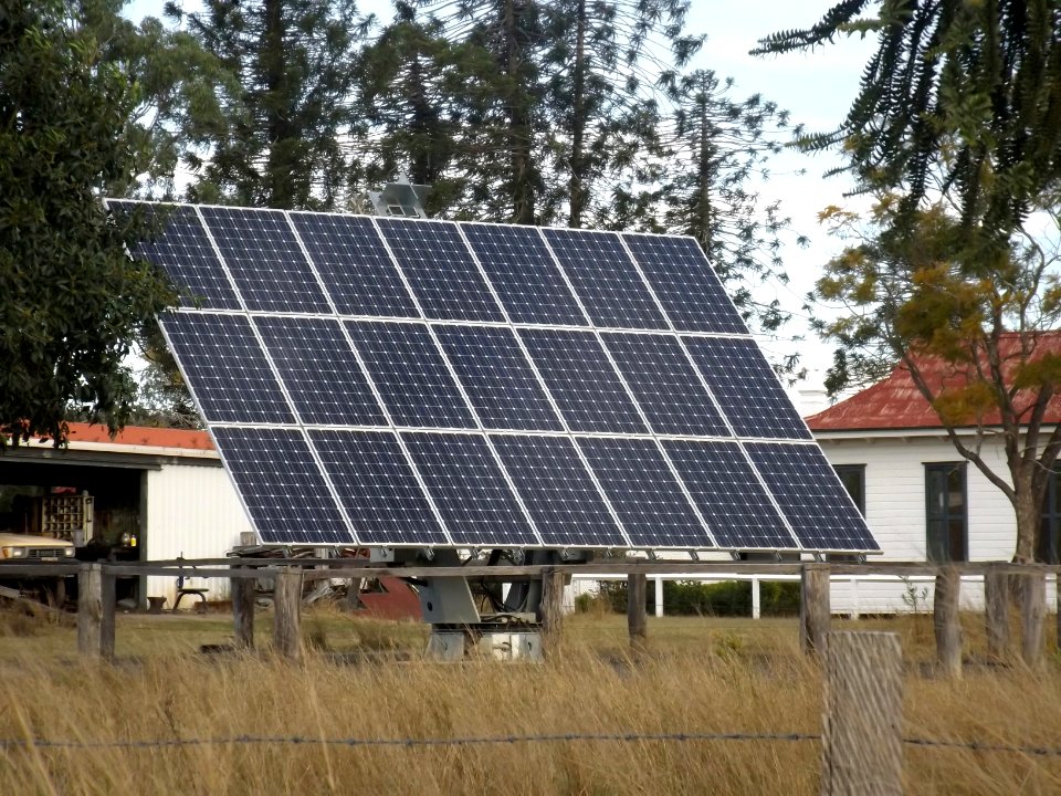 Solar panels at Franklyn Vale Homestead Mount Mort, Queensland