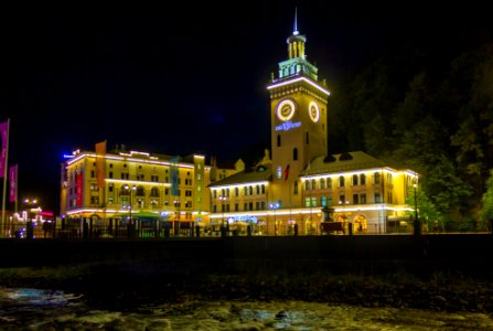 Sochi. Night view of Rosa Khutor