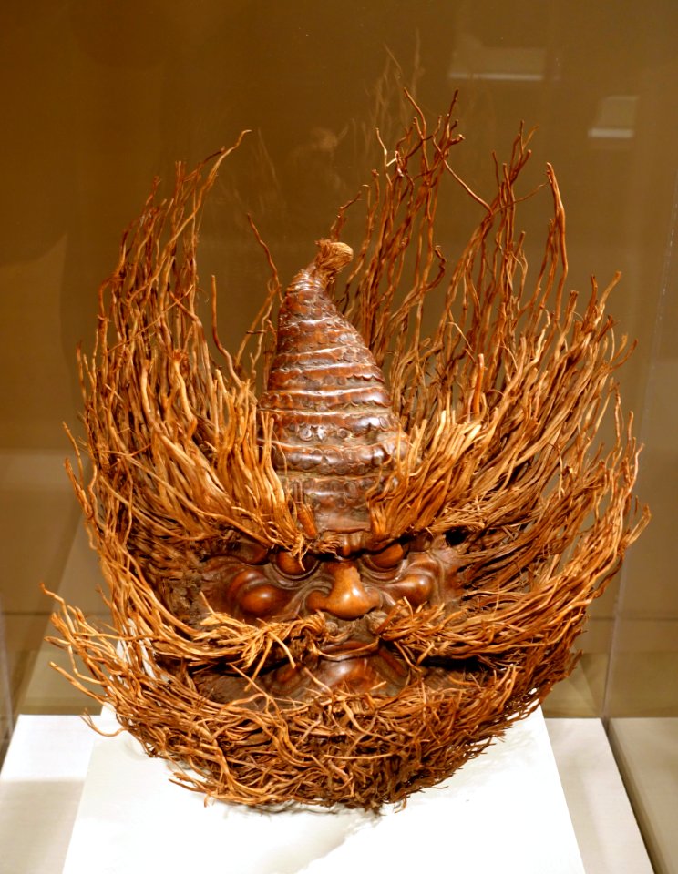 Shoki the Demon Queller, Japan, 1800s AD, carved bamboo root - Peabody Essex Museum - DSC07492
