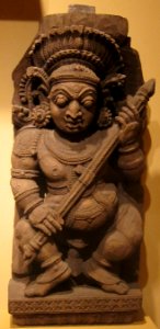 Shiva gana (an attendant of Shiva), Madurai, Tamil Nadu, India, 17th century, wood, HAA II photo