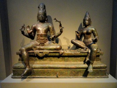 Shiva and Uma (Somaskanda), South India, c. 14th century AD, bronze - Arthur M. Sackler Gallery - DSC05983