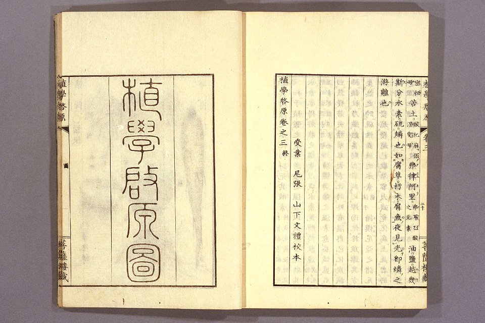 Shokugaku keigen by Udagawa Yoan. Edo Suharaya Ihachi, etc., 1837 - 055-006l