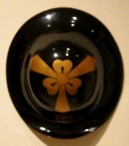 Shingen type lacquered warrior hat, Edo period, 18th-19th century