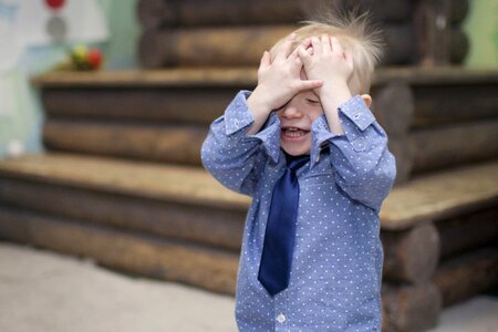 Hands emotions baby photo