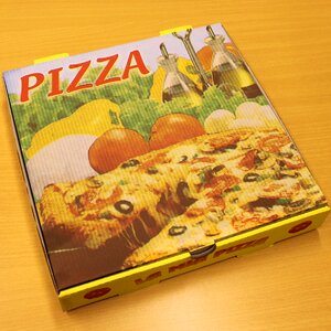 Pizza box delivery italians photo