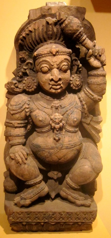 Shiva gana (an attendant of Shiva), Madurai, Tamil Nadu, India, 17th century, wood, HAA I