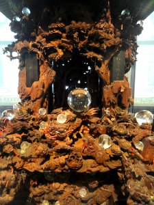 Shinto Wheel Shrine, 1790-1815, Osaka, Japan, by Genso Komatsu and his son Gensuke Komatsu, keyaki wood, crystal, coral, silver - George Walter Vincent Smith Art Museum - DSC03597