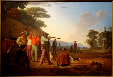 Shooting for the Beef by George Caleb Bingham, 1850, oil on canvas - Brooklyn Museum - DSC09402