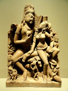 Shiva and Parvati, Gurjara-Pratihara Dynasty of Kannauj, Uttar Pradesh, India, 9th to early 10th century - Nelson-Atkins Museum of Art - DSC09154 photo