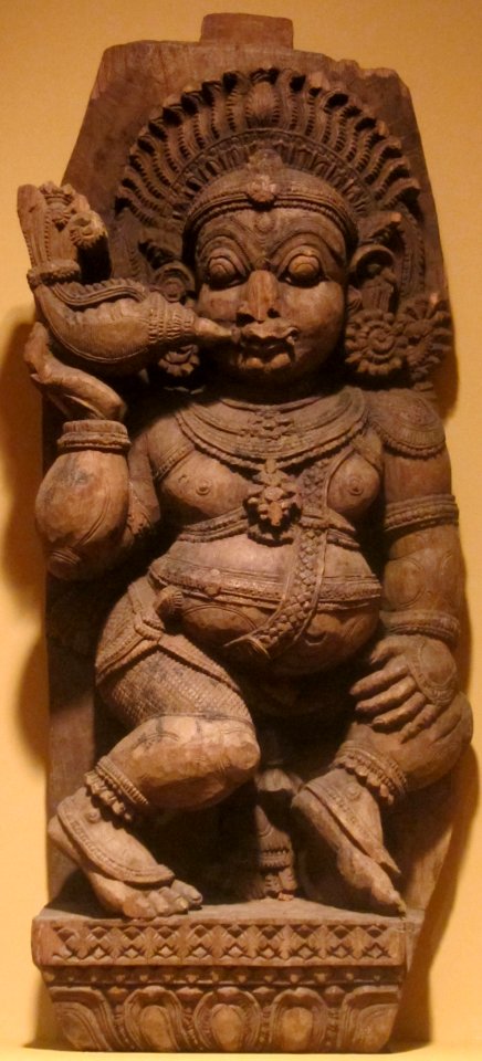 Shiva gana (an attendant of Shiva), Madurai, Tamil Nadu, India, 17th century, wood, HAA III photo