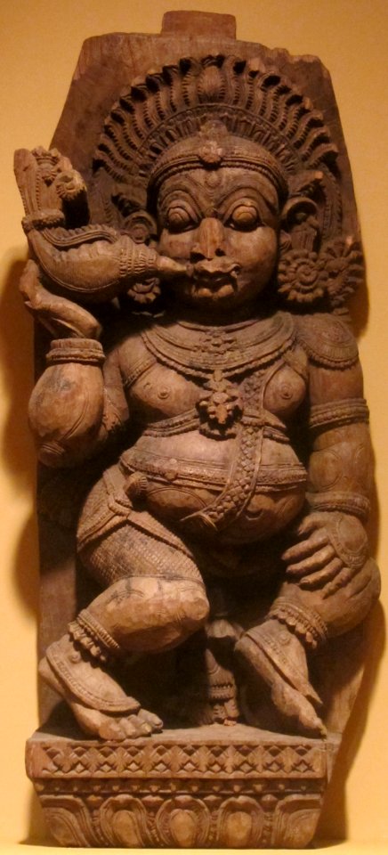 Shiva gana (an attendant of Shiva), Madurai, Tamil Nadu, India, 17th century, wood, HAA III