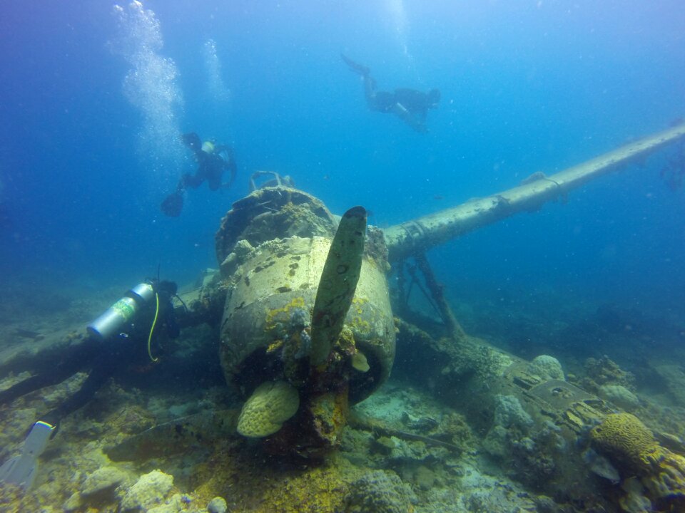 Plane wreck wreck diving