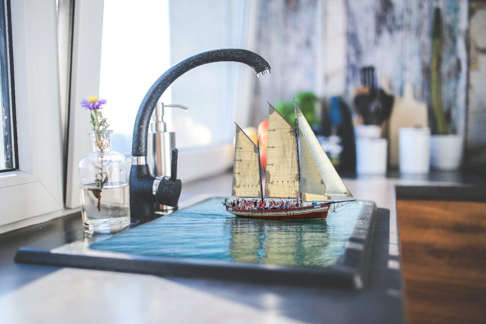 Faucet water boat