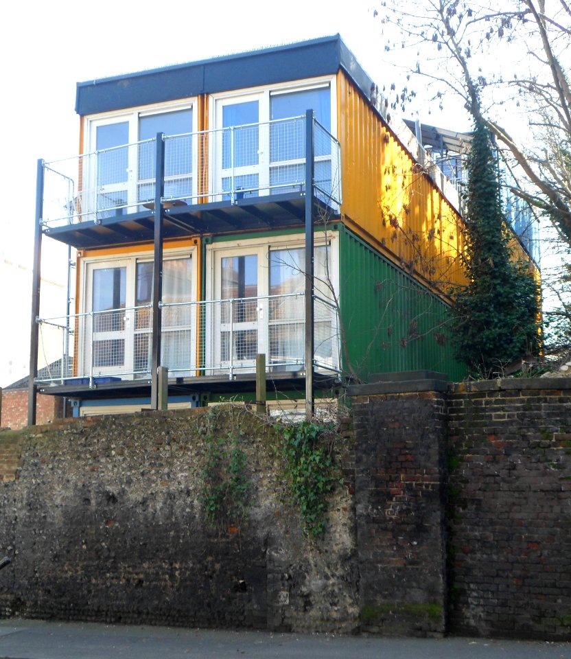 Shipping Container Houses, New England Road, Brighton (March 2014)