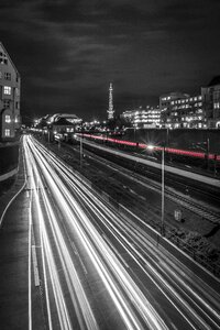 Train public means of transport big city
