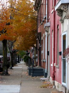 Sidewalk of Sarah Street, South Side, Pittsburgh, 2019-11-11