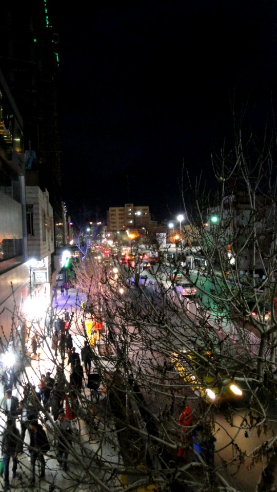 Sidewalk at Nigh - Khosrawi st (Andarz Goo) - Near Holy shrine of Imam Ali al-Ridha - Mashhad - Khorasan - Iran 2