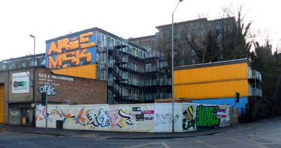 Shipping Container Houses, New England Road, Brighton (December 2013) (1)