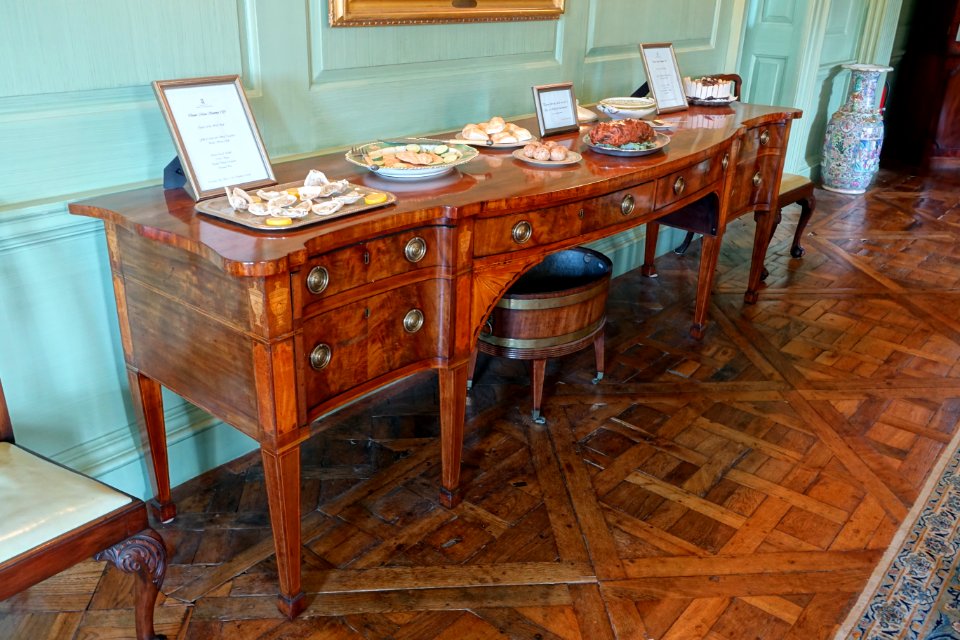 Side table in Dining Room - Great House - Castle Hill on the Crane Estate - Ipswich, Massachusetts - DSC06359