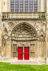 Side entrance cathedral Bayeux