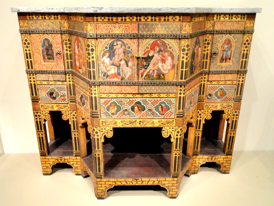 Sideboard and Wine Cabinet, 1859, designed by William Burges, London, made by Hartland & Faber - Art Institute of Chicago - DSC09863