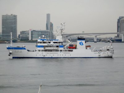 Side view of Shinyo-Maru IV the training vessel of Tokyo University of Marine Science and Technology