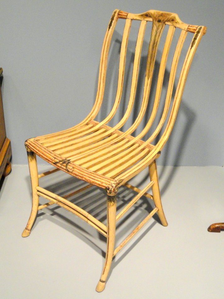 Side Chair, 1808-1812, Samuel Gragg, Boston, Massachusetts, oak, ash, maple, painted decoration - Art Institute of Chicago - DSC09917