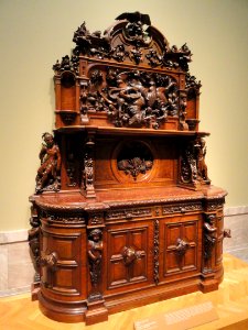 Sideboard, about 1885, attributed to Joseph Alexis Bailly, American, walnut - Cleveland Museum of Art - DSC08941