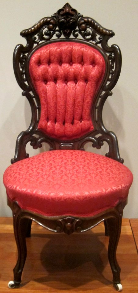 Side chair made by Joseph Meeks and Sons, c. 1850-1855, laminated rosewood