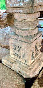 Shiva temple ruins, Palampet lake bund east, Telangana India - 25