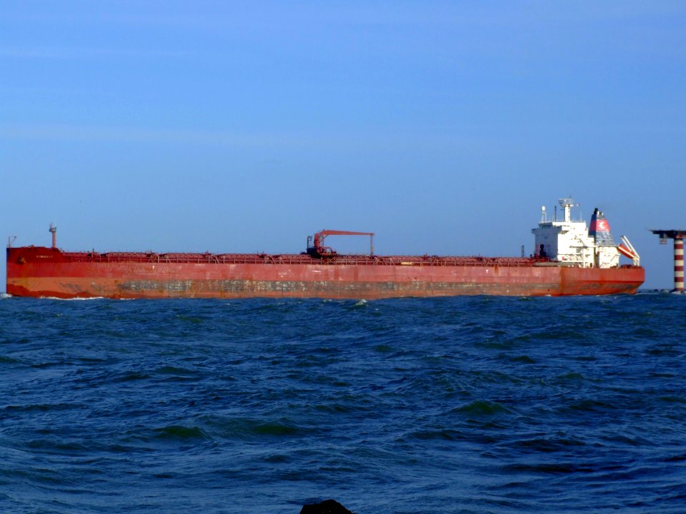 Siboelf - IMO 9011935 p4 leaving Port of Rotterdam, Holland 14-Jan-2007