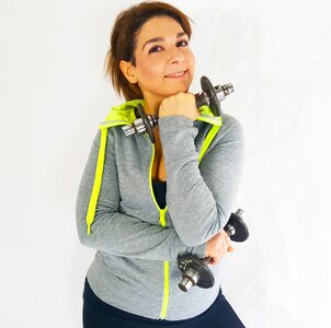 Gym personal trainer woman photo