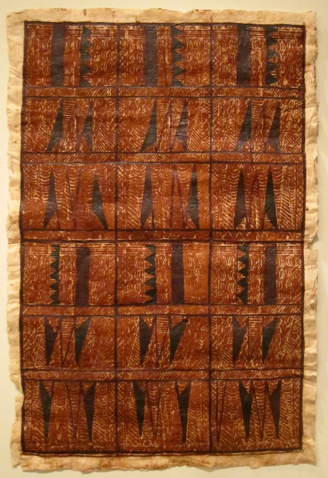 Siapo 'elei (bark cloth) from Samoa, 20th century, Honolulu Museum of Art