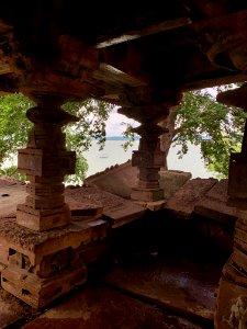 Shiva temple ruins, Palampet lake bund east, Telangana India - 23