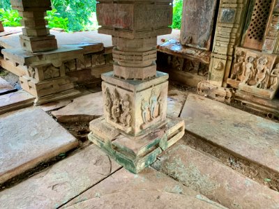Shiva temple ruins, Palampet lake bund east, Telangana India - 10