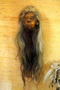 Shrunken head (tsantsa) - Jivaro, Ecuador - Royal Museum for Central Africa - DSC07211