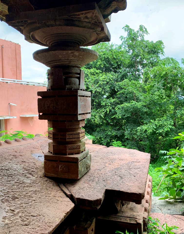 Shiva temple ruins, Palampet lake bund east, Telangana India - 27